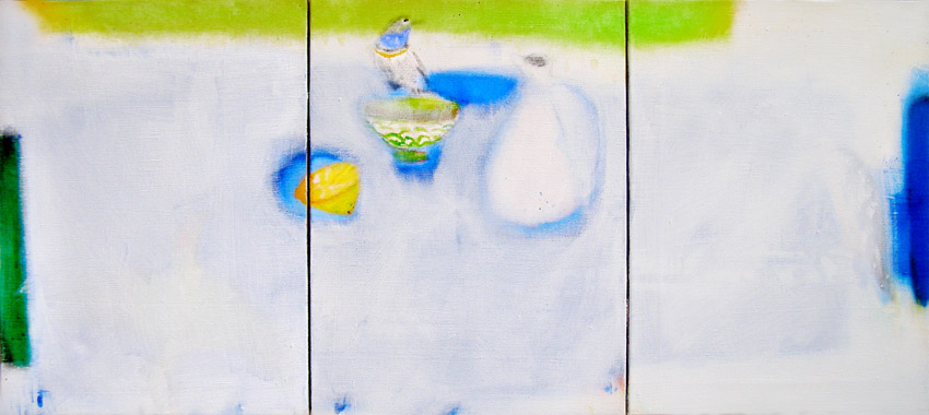 Zátiší s ptáčkem - studie