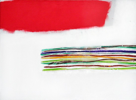 Červený mrak s polem